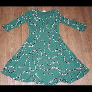 Long sleeve polka dot dress